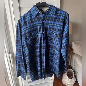 Northwest Territory Blue and Black Plaid Shirt